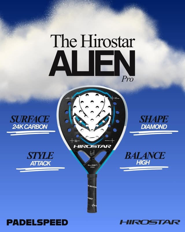 Padel Racket Hirostar Alien Pro by Tolito Aguirre (2026)