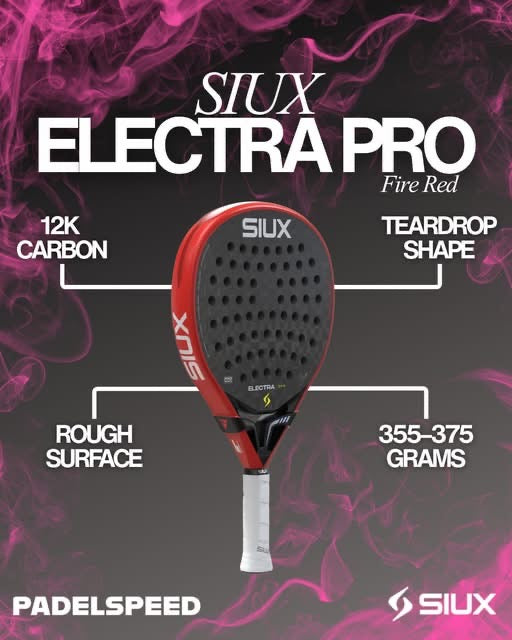 Raquetes de Padel Siux Electra Pro Fire Red (2026)