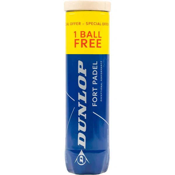 Padel Balls Dunlop Fort (4 Ball Tube)