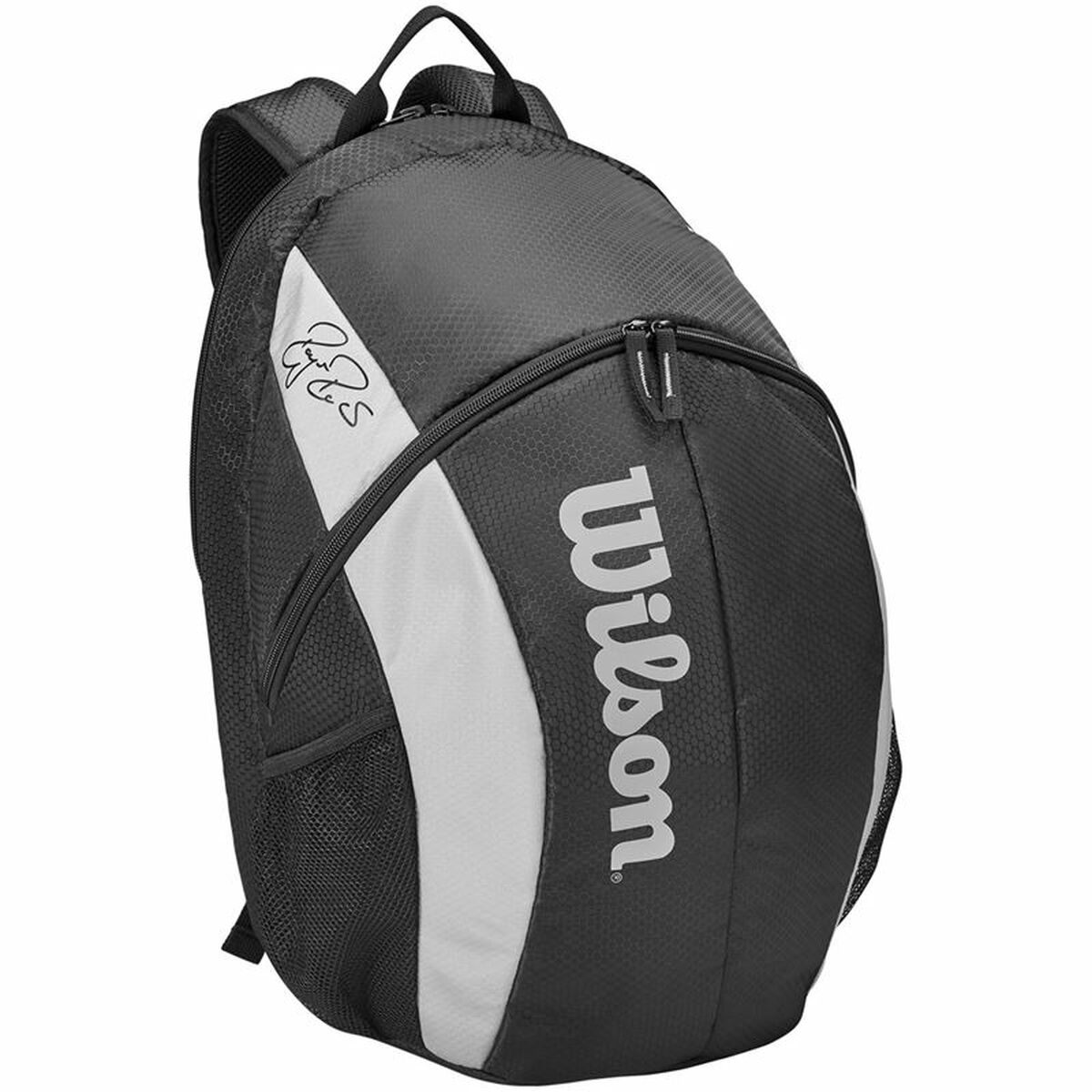 Tennis Racket Bag Backpack Wilson Roger Federer Team Black - Padelspeed Padel, Squash & Tennis