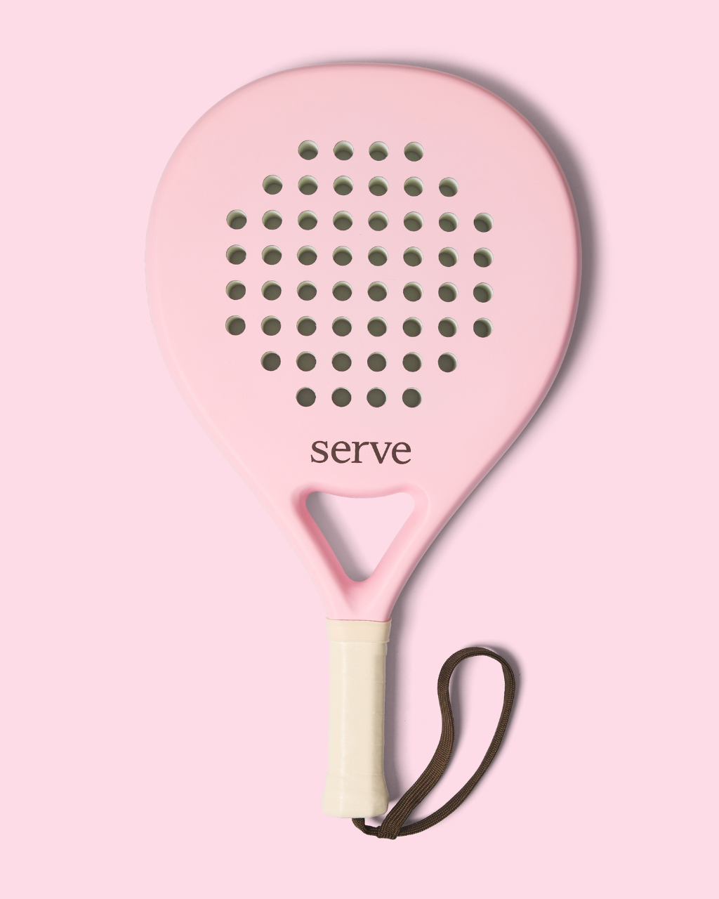 Padel Racket Serve Pastel Pink