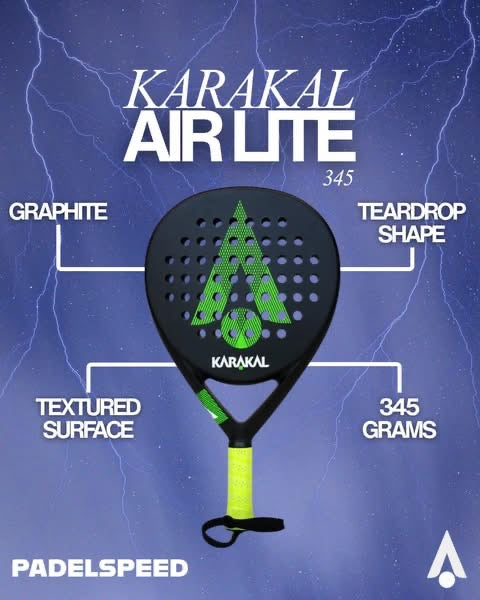 Raquete de Padel Karakal Air Lite 345 (Laranja)