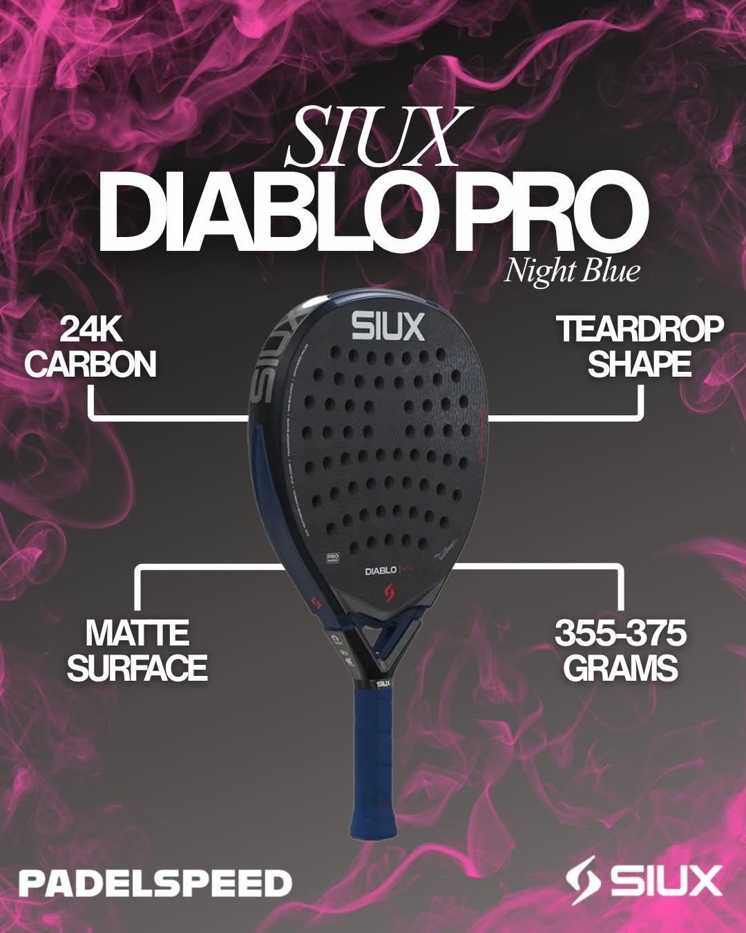 Raqueta de Padel Siux Diablo Pro Night Blue (2026)