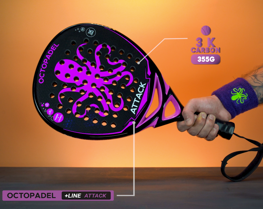 Padel Racket Octopadel Attack (Pink, Soft Feel)