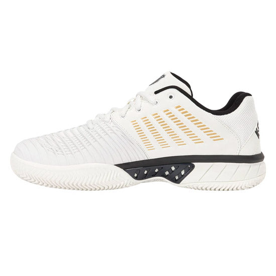 Men's Clay Tennis Shoes K-Swiss Express Light 3 (White/Gold)
