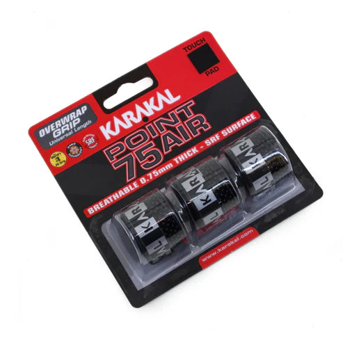 Karakal Point 75 Air Overwrap Grip (3 Pack)