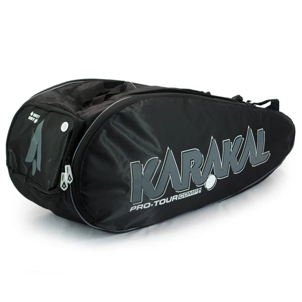 Bolsa de raqueta Karakal Pro Tour 2.1 Comp (borde blanco)