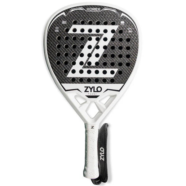 Pala de pádel de carbono 3K Zylo (blanca)