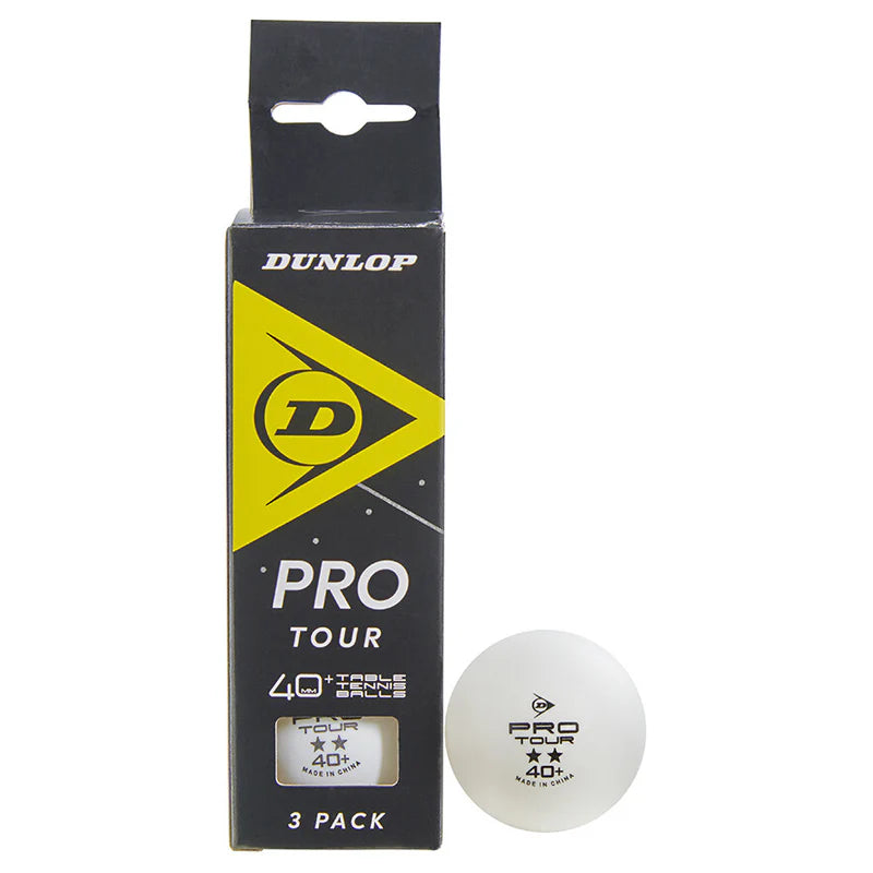 Pelotas de tenis de mesa Dunlop Pro Tour 40 (Paquete de 3)