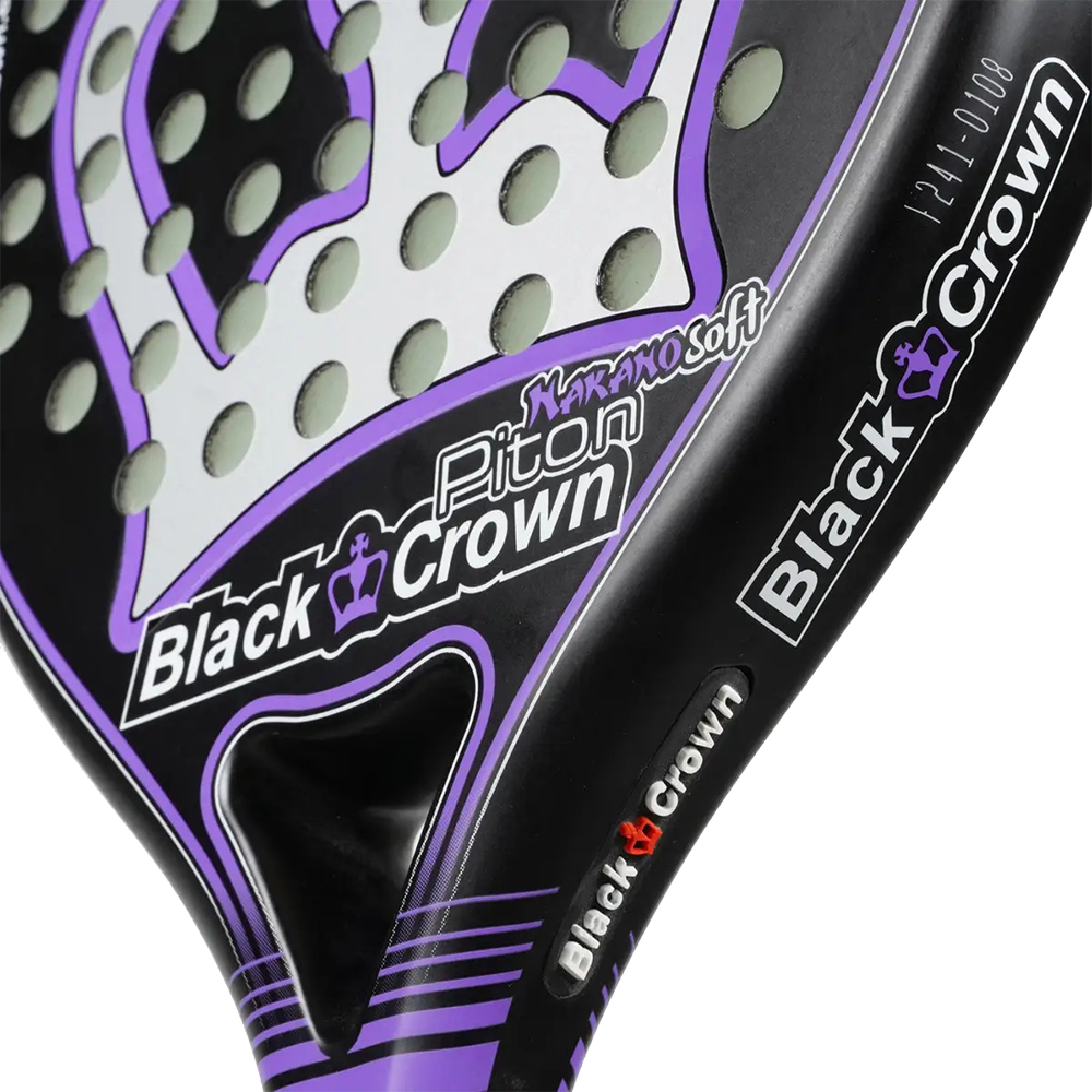 Padel Racket Black Crown Piton Nakano Soft - Padelspeed Padel, Squash & Tennis