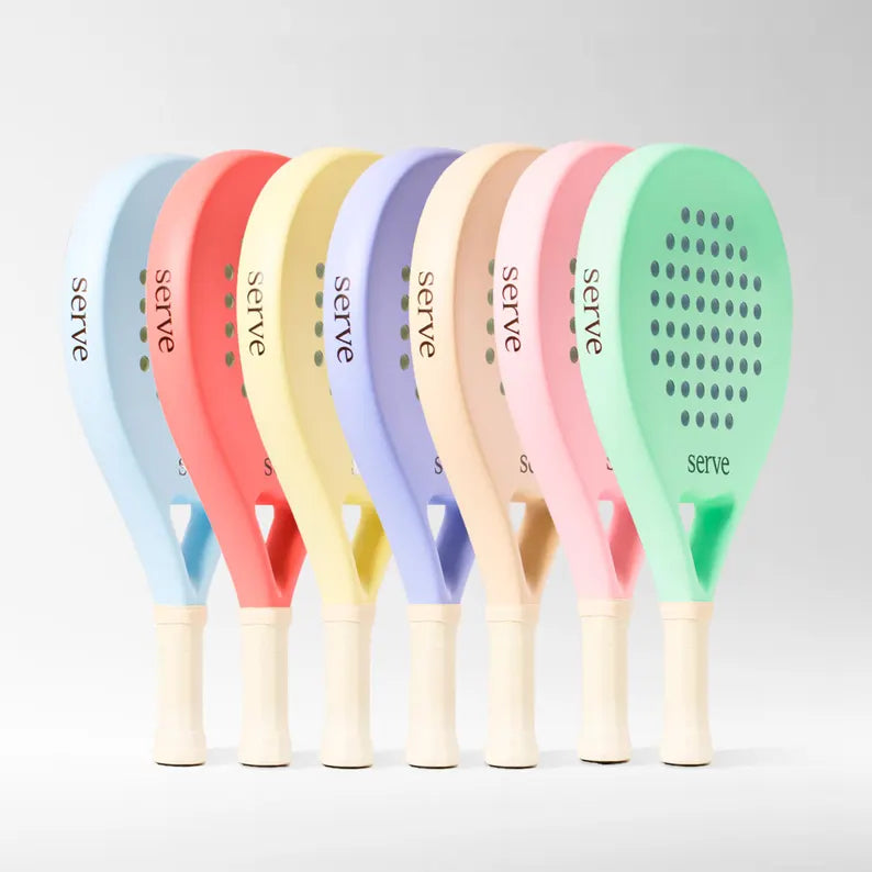 Padel Racket Serve Pastel Peach
