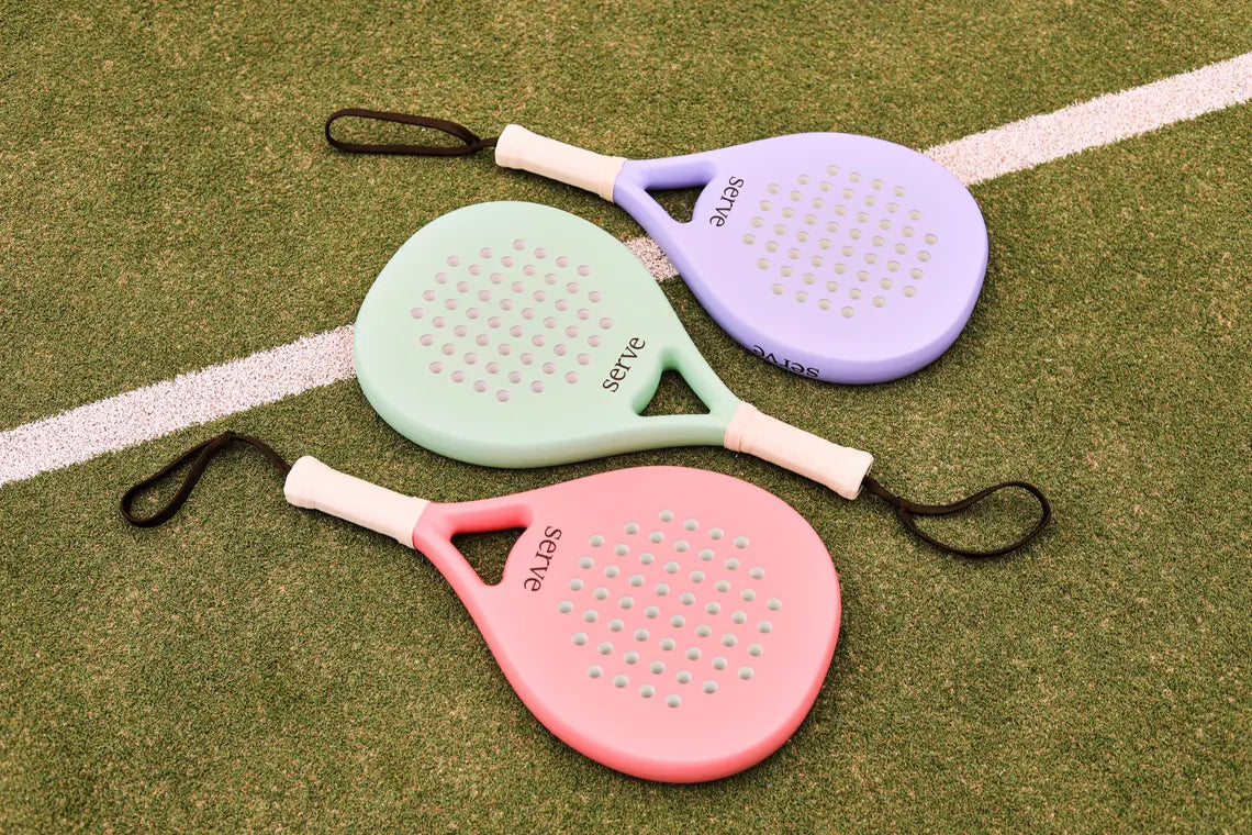 Padel Racket Serve Pastel Peach