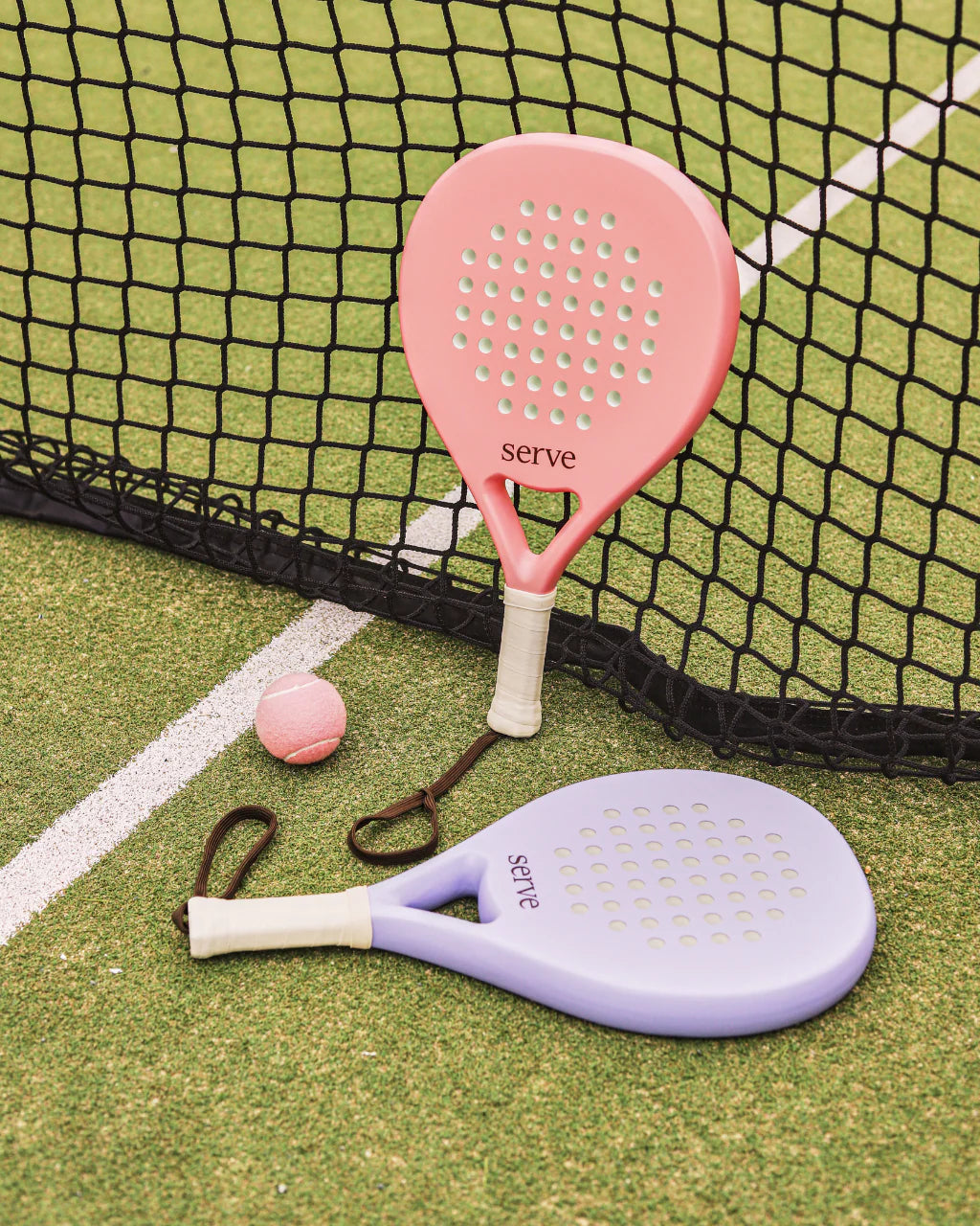 Padel Racket Serve Pastel Peach